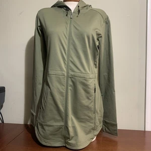Sun Mountain Kintla Parka Womens Small Long Jacket Hoodie New Olive Green - Picture 1 of 9