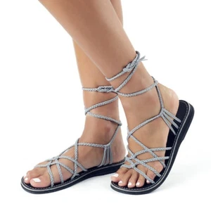 Plaka Sahara Urban Gray Gladiator Sandals Sz. 9 - Picture 1 of 7
