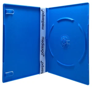 SCHLANKE einfarbig blaue Farbe einzelne DVD-Hüllen 7 mm Set - Bild 1 von 3