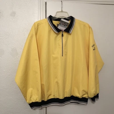 Cutter Buck Golf Wind Lined Bands Pullover Woman’s L Yellow 1/4 Zip NWT 90s Y2K - Image 1 of 4
