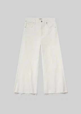 Citizens Of Humanity Petite Lyra Wide Leg Crop Jeans Soft White 25P NWT $228+ - Image 1 of 4