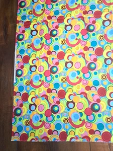 Concentric Circles Inspiration Fabric 3 Yards 2010 41x106 CP36192 Blue Pink - Picture 1 of 4
