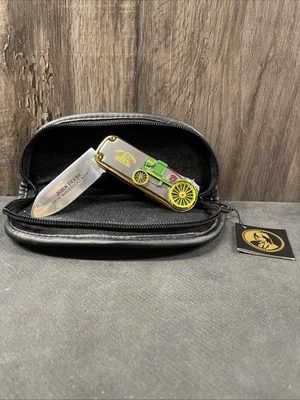 Franklin Mint John Deere Tractor 1919 Waterloo Boy-Pocket Knife 3.5” W/ Zip Case - Image 1 of 4