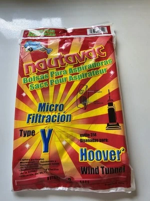 Bolsas de vacío Nautavac - Tipo A - Hoover - Vertical A - Paquete de 2 - NUEVAS Foto 1 de 3