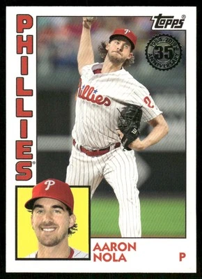 2019 Topps #T84-74 Aaron Nola 1984 Topps Baseball 35th Anniversary - Image 1 of 2