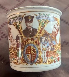 1911 coronation enamel mug (GV4) - Picture 1 of 3