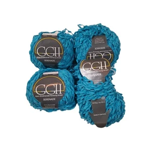 4 GGH Filato Serenata 50g Misto Cotone Blu Turchese Made in Germany Fuori Produzione - Foto 1 di 4