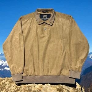 Wetterfeste Pullover Jacke Herren Größe L Braun Wildlederimitat Oberbekleidung " - Bild 1 von 6