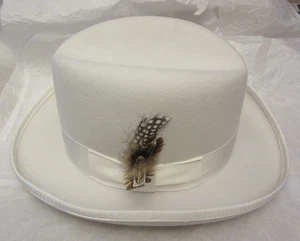 Vintage Stacy Adams Mütze weiß Größe L 100 % Wolle - Bild 1 von 9