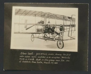 1909 J.A.D. McCurdy, Pioneer Aviator PRIMERA foto de motor de avión refrigerado por agua - Imagen 1 de 2
