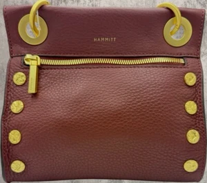 Hammitt Tony Pomodoro Red Leather Gold Studded Small Crossbody Shoulder Bag NWT - Picture 1 of 11