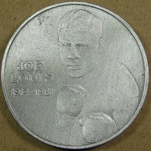 Joe Louis Medal Heavyweight Boxing Champion 1981, 37 mm white base metal - Picture 1 of 2
