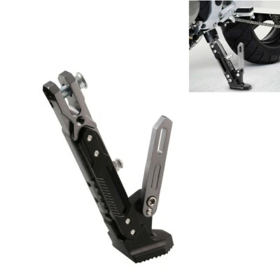 Motorcycle Center Kick Stand Adjustable CNC Aluminum Alloy Support Fall Protect - Image 1 of 4