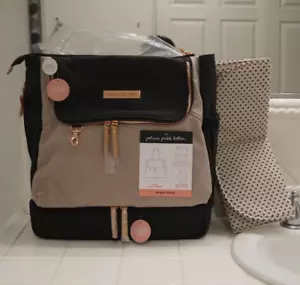 NUEVO PETUNIA PEPINILLO FONDO PIVOTE PACK BOLSA DE PAÑALES MOCHILA NEGRA - Imagen 1 de 11