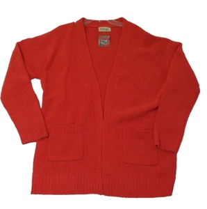 Peach Love California Women's Knit Sweater Cardigan Orange Size Large NWT - Picture 1 of 9