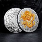 Silver Commerative Dragon Coin Iron Chinese Metal Coins  Birthday
