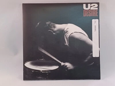 U2 Desire/Hallelujah Here She Comes 45 RPM Vinyl Record Island 1988 Tested VG - Image 1 of 4