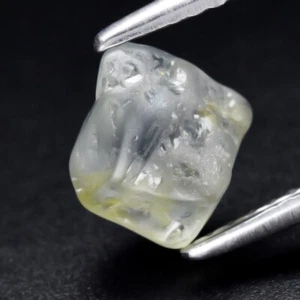 1.88ct 6.7x6.5mm Rough Unheated Light Green Sapphire Gemstone, Madagascar - Picture 1 of 4