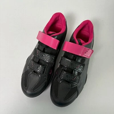 Liv Fera Cycling Shoes Womens Size 39 US 8.5 Black Pink Spin Off Road Clips - Image 1 of 4