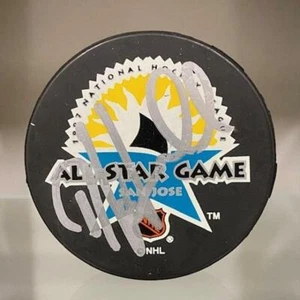 SIGNED Dale Hawerchuk (1997 All Star Game - San Jose) Hockey Puck (w/COA) - Picture 1 of 3