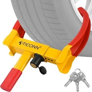 Heavy Duty Universal Wheel Lock - Anti-Theft Tire Clamp for Vehicle/Trailer/SUV - Picture 1 of 7