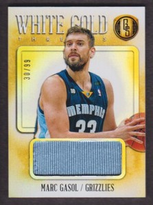 2013-14 Panini Gold Standard Basketball White Threads Jersey 11 Marc Gasol 30/99