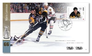 MARIO LEMIEUX = HOCKEY, NHL 100th = ULTIMATE SIX, Official FDC Canada 2017 - Picture 1 of 1