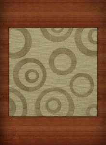 Green Transitional Bubbles Rings Area Rug Circles DV5 - Picture 1 of 12