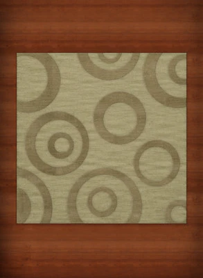 Green Transitional Bubbles Rings Area Rug Circles DV5 - Image 1 of 2