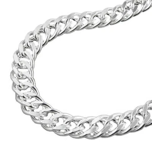 Collar 6mm Collar Doble Blindaje Cadena Plata 925 60cm, Unisex - Imagen 1 de 3