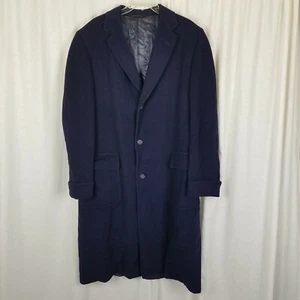 Clipper Craft Clothes Wool Peacoat Polo Coat Mens 42 Vintage 50s Atomic Era Navy - Picture 1 of 7