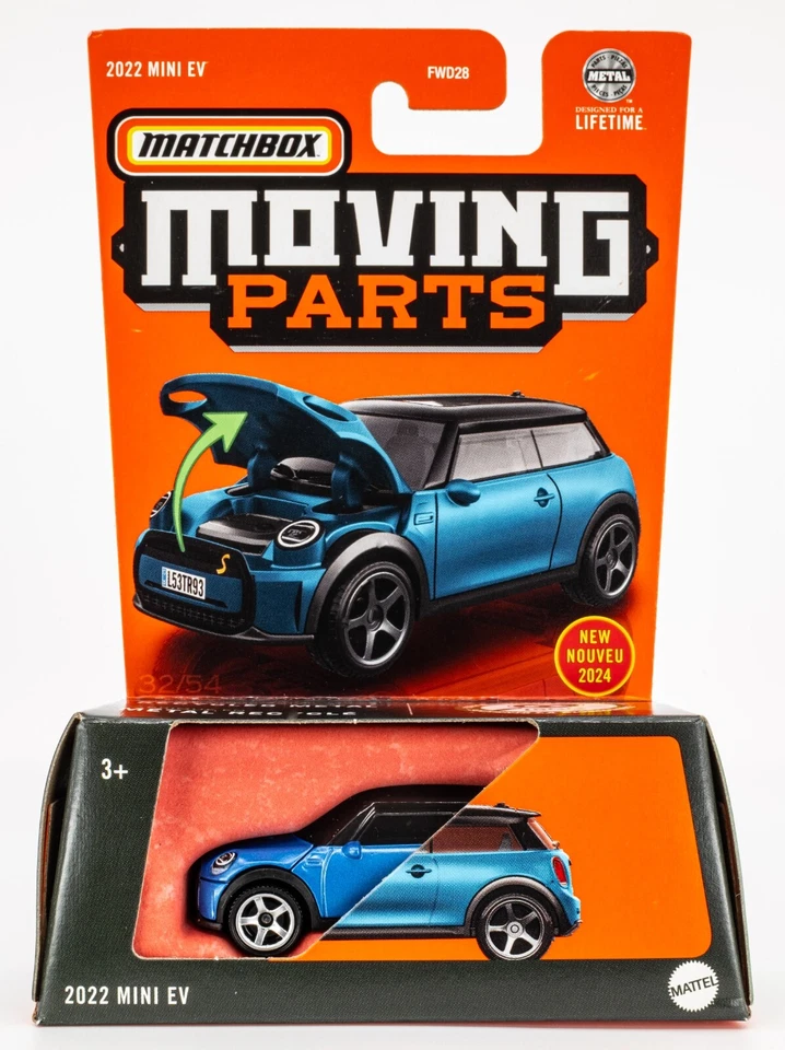 Piezas móviles Matchbox 2024 #32 2022 Mini Cooper EV ISLAND AZUL METÁLICO | FSC Foto 1 de 1