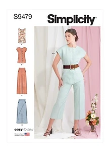 SIMPLICITY 9479 MISSES HOSE ROCK JACKE TOP Schnittmuster Größe 6-14 & 16-24 - Bild 1 von 9