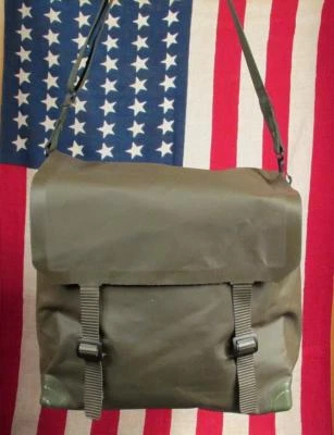 Vintage Dutch Army Military Waterproof Backpack Ammo Tote Large Shoulder Bag '91 - Image 1 of 4