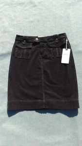 NWT Aventura Skirt Black Organic Cotton Corduroy Stretch SZ 8 WHITNEY w pockets - Picture 1 of 6