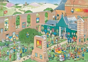 Jan van Haasteren Kunstmarkt lustige Komödie 1000-teiliges Puzzle neu UK-Versand - Bild 1 von 4
