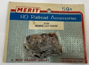 VINTAGE MERIT HO SCALE HORSE AND PONIES 5105 NOS sealed - Picture 1 of 3