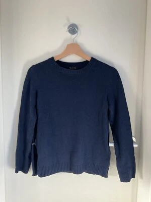 MASSIMO DUTTI Damen Pullover Gr. XS Dunkelblau Wolle Kaschmir  - Bild 1 von 4
