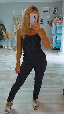 Overall Damen Hosenanzug Rückenfrei Schnüren super Sexy - Trendy Gr. S M L - Bild 1 von 4