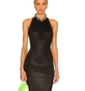 Alexander Wang Bonded Seam Black Halter Neck maxi dress S - Picture 1 of 11