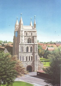 St Nicolas Kirche, New Romney Kent Postkarte Kunstkarte von Terry Anthony - Bild 1 von 1