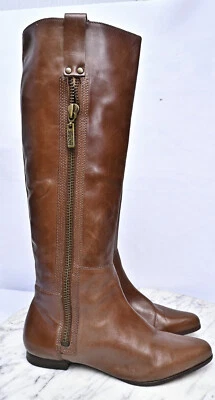 Botas hasta la rodilla KORS Michael Kors de cuero marrón para mujer talla 9 Foto 1 de 4