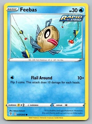 Pokemon TCG Evolving Skies Feebas #37 - Image 1 of 2