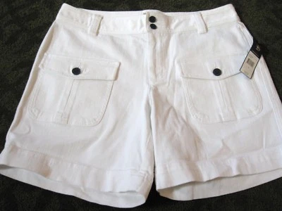 NUEVO CON ETIQUETAS PANTALONES CORTOS VAQUEROS AMERICAN LIVING BLANCOS PARA MUJER, 8 Foto 1 de 3