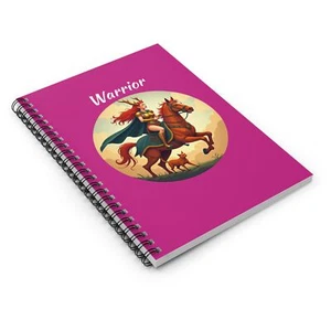 Themed Ruled Spiral Notebook - Female warrior - Picture 1 of 5