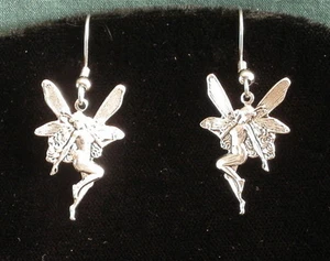 Fairy Earrings Silver Plated Enchanting Fairies - Picture 1 of 1