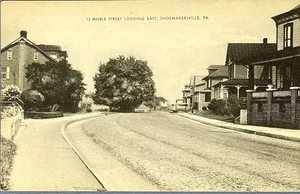 Shoemakersville Pennsylvania East Main Street View c1930s Vintage Postcard - Picture 1 of 3