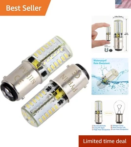 5W Waterproof BA15D LED Bulb 1142, 6000K Equivalent 35W for RV Trailer - 2 Pack - Picture 1 of 8