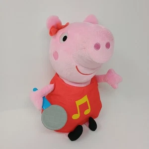 Hasbro Peppa Pig Oink Sing Along Songs Plüschpuppe 12 Zoll Stofftier Mikrofon - Bild 1 von 9
