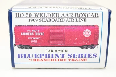 Branchline HO Scale Seaboard Air Line 50' Welded AAR Box Car #27015 Kit NIB - Image 1 of 4